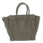 CELINE Luggage Micro Shopper Tote Bag Leather Gray  62915A