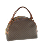 CELINE Macadam Canvas Hand Bag PVC Leather Brown  62926