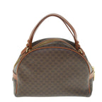 CELINE Macadam Canvas Hand Bag PVC Leather Brown  62926