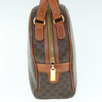 CELINE Macadam Canvas Hand Bag PVC Leather Brown  62926