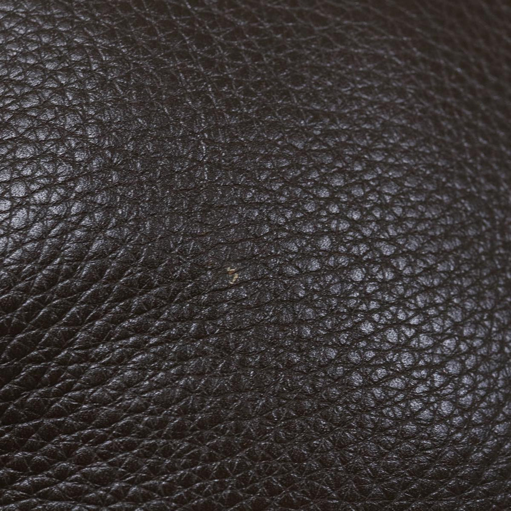 PRADA Shoulder Bag Leather Dark Brown  62933