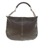 PRADA Shoulder Bag Leather Dark Brown  62933