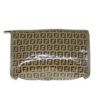 FENDI Zucchino Canvas Clutch Bag Beige62934