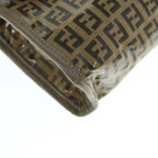 FENDI Zucchino Canvas Clutch Bag Beige62934