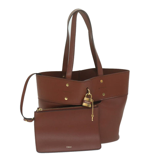 Chloe Abbey Tote Bag Leather Brown CHC20SS223C44 62939A