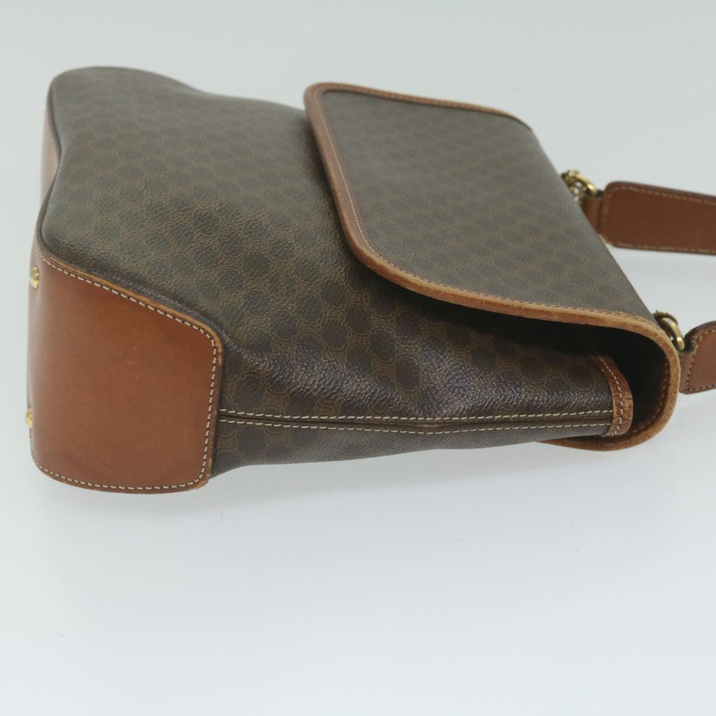 CELINE Macadam Canvas Hand Bag PVC Leather 2way Brown  62941