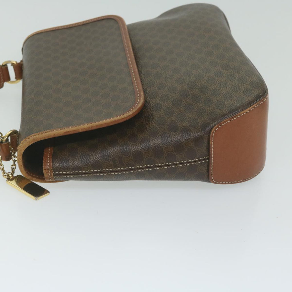 CELINE Macadam Canvas Hand Bag PVC Leather 2way Brown  62941