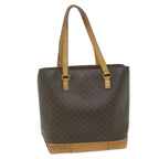 CELINE Macadam Canvas Shoulder Bag PVC Leather Brown  62944
