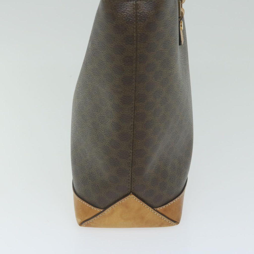 CELINE Macadam Canvas Shoulder Bag PVC Leather Brown  62944