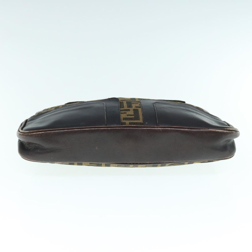 FENDI Zucca Canvas Hand Bag 2way Black Brown62975