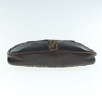 FENDI Zucca Canvas Hand Bag 2way Black Brown62975