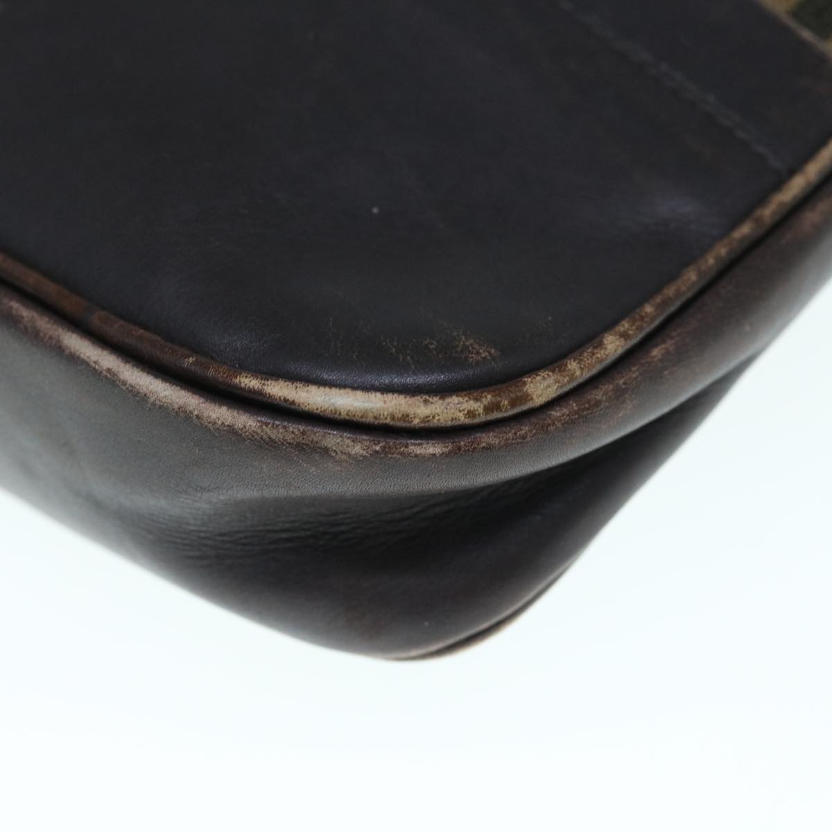 FENDI Zucca Canvas Hand Bag 2way Black Brown62975