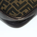 FENDI Zucca Canvas Hand Bag 2way Black Brown62975