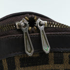 FENDI Zucca Canvas Hand Bag 2way Black Brown62975