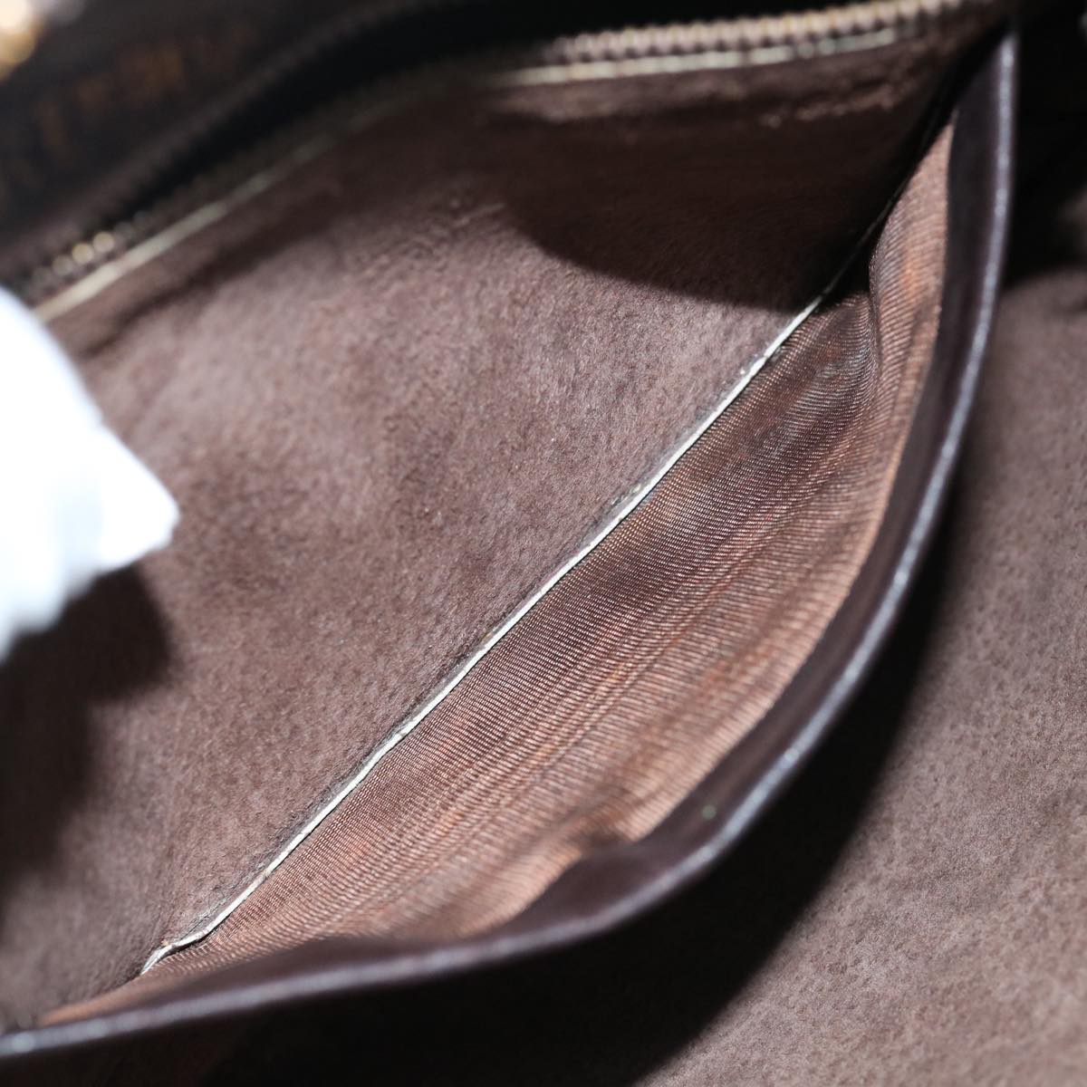 FENDI Zucca Canvas Hand Bag 2way Black Brown62975