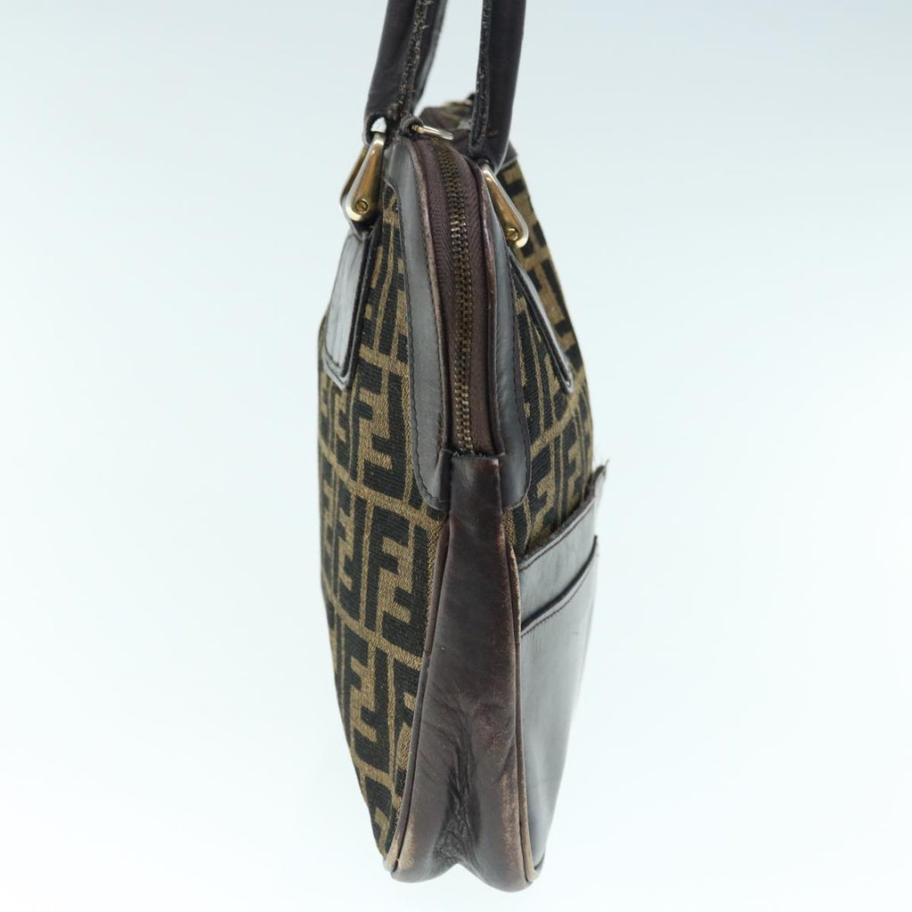 FENDI Zucca Canvas Hand Bag 2way Black Brown62975