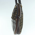 FENDI Zucca Canvas Hand Bag 2way Black Brown62975
