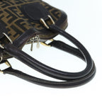 FENDI Zucca Canvas Hand Bag 2way Black Brown62975