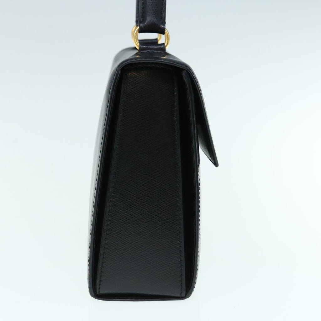 CELINE Hand Bag Leather Black  62977