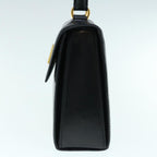 CELINE Hand Bag Leather Black  62977