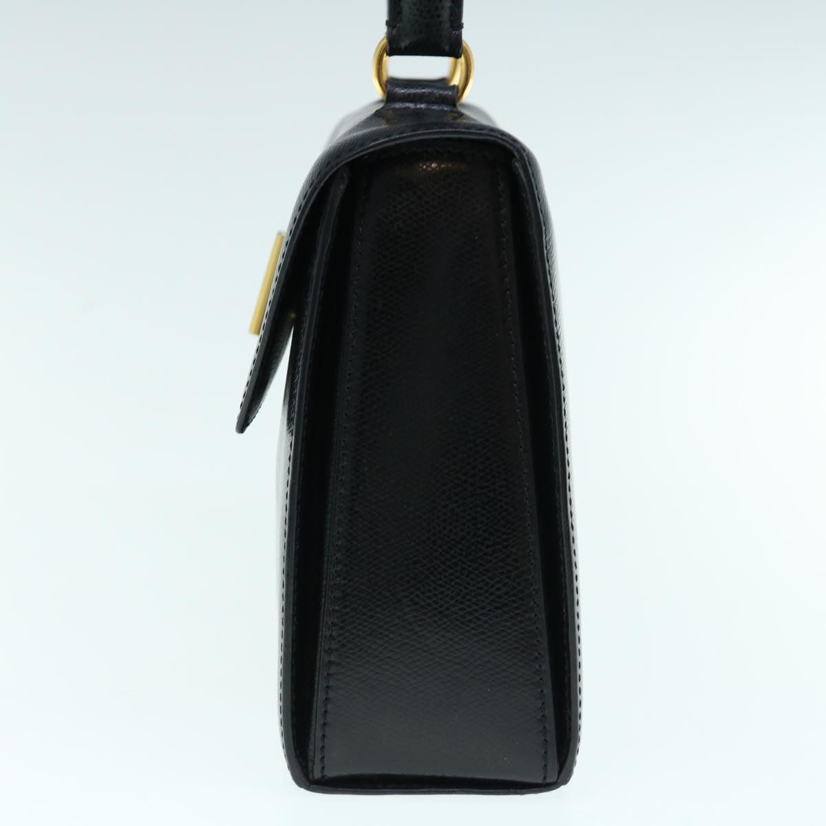 CELINE Hand Bag Leather Black  62977