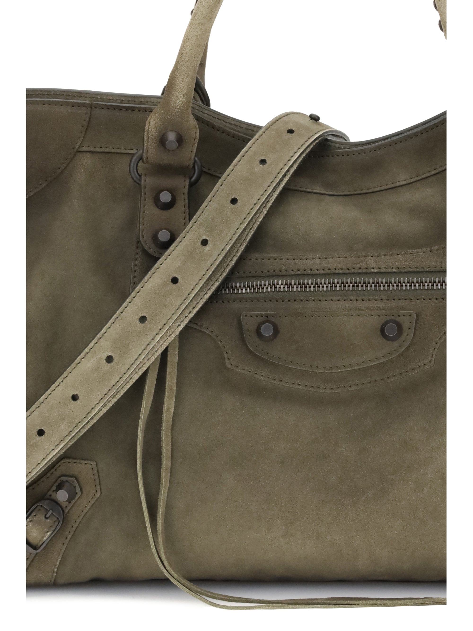 Balenciaga Women Suede Le City Medium Handbag