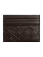 Bottega Veneta Intrecciato Leather Card Wallet Fondant