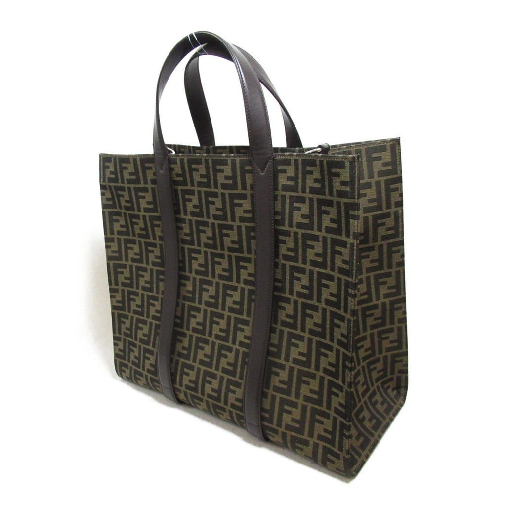 Fendi    Leather Canvas Tote Bag ()