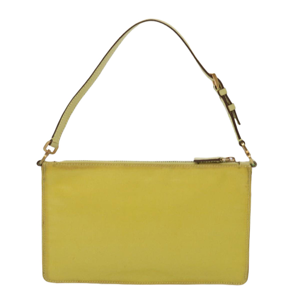 PRADA Accessory Pouch Nylon Yellow  63087