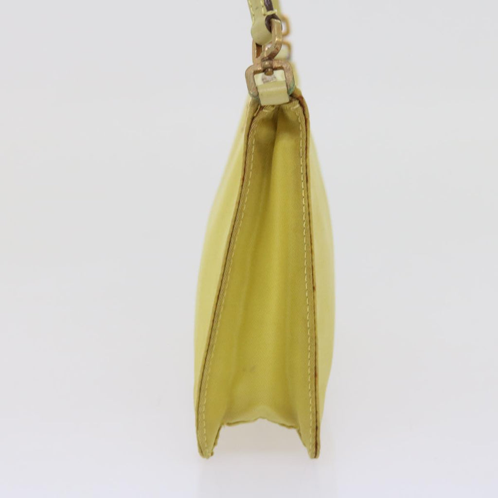 PRADA Accessory Pouch Nylon Yellow  63087