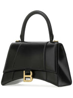 Balenciaga Hourglass Small Tote Bag in Shiny Box Calfskin Black