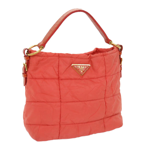 PRADA Hand Bag Nylon Orange  63117