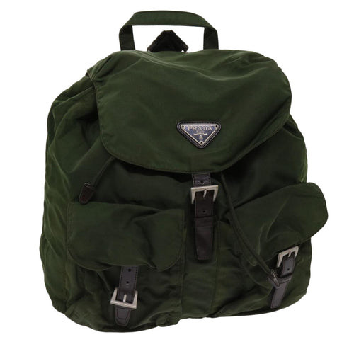 PRADA Backpack Nylon Khaki  63118