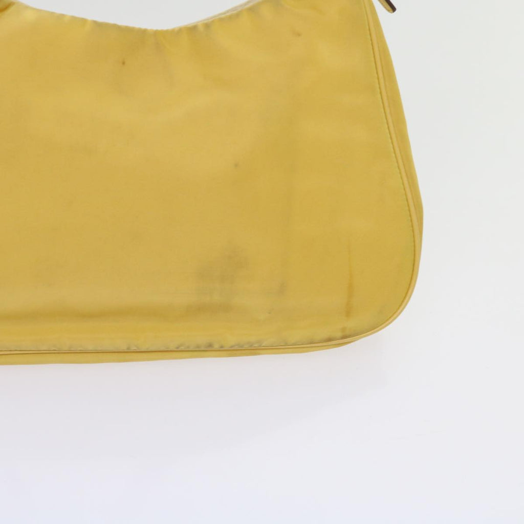 PRADA Chain Shoulder Bag Nylon Yellow  63153