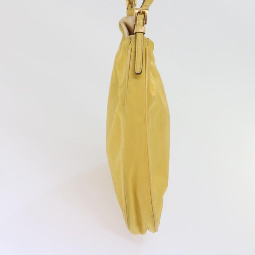 PRADA Chain Shoulder Bag Nylon Yellow  63153