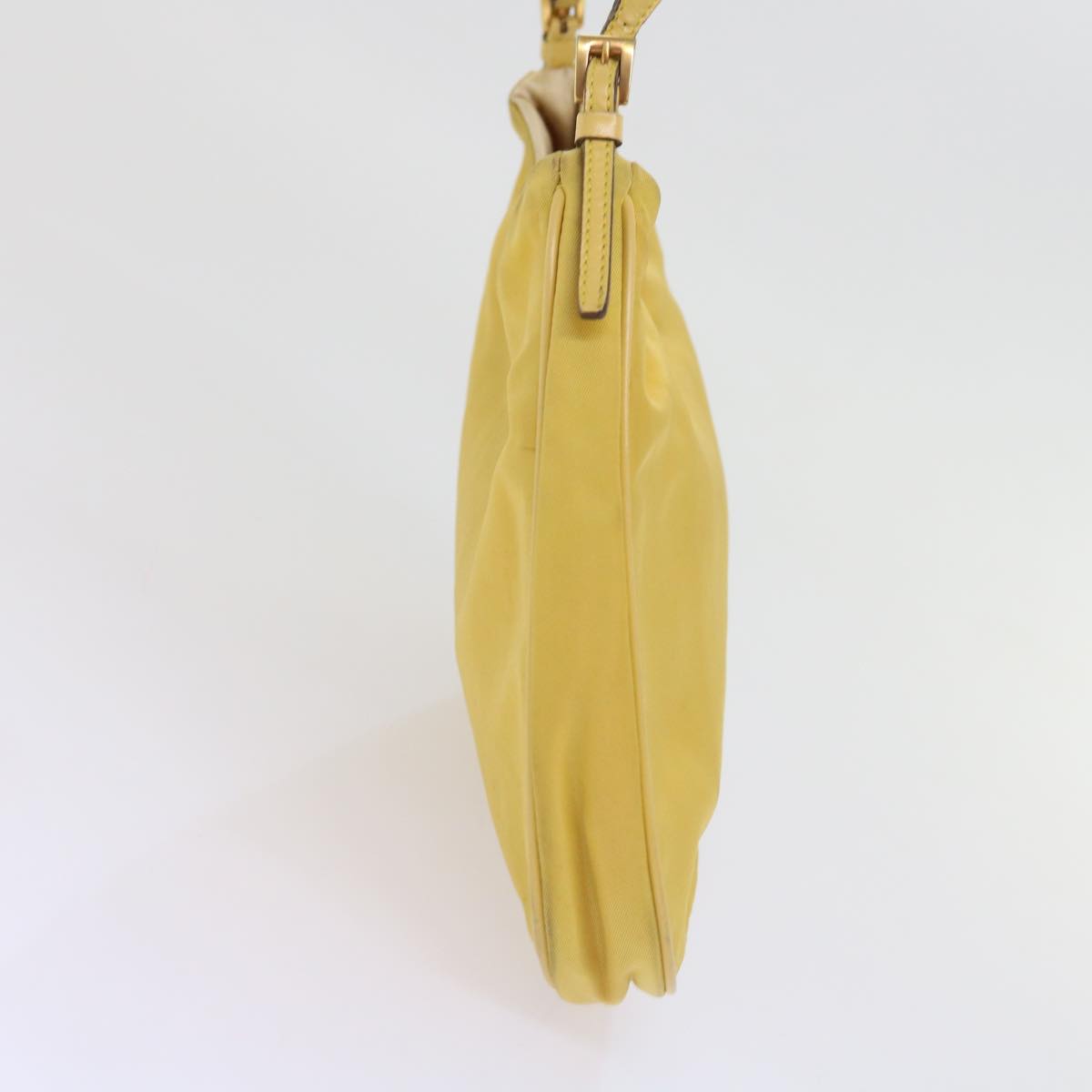 PRADA Chain Shoulder Bag Nylon Yellow  63153