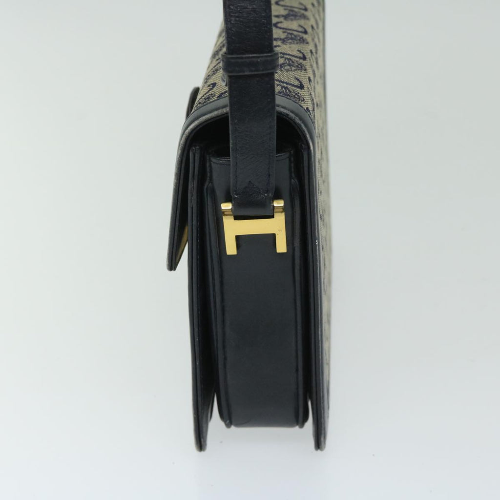 CELINE C Macadam Canvas Shoulder Bag Navy  63157