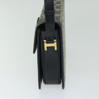 CELINE C Macadam Canvas Shoulder Bag Navy  63157