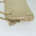 PRADA Hand Bag Nylon Cream  63161