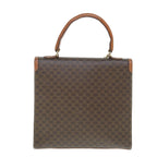 CELINE Macadam Canvas Hand Bag PVC Leather Brown  63166