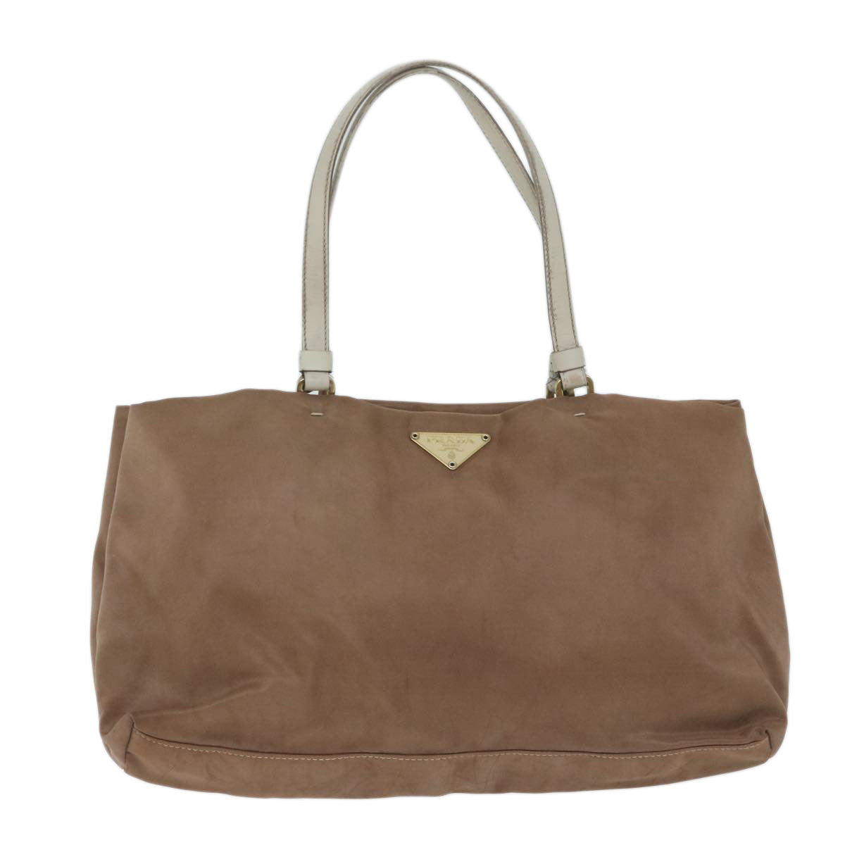 PRADA Hand Bag Nylon Brown  63180