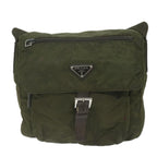 PRADA Shoulder Bag Nylon Khaki  63182