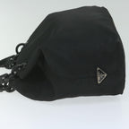 PRADA Hand Bag Nylon Black  63184