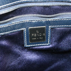 FENDI Zucchino Canvas Hand Bag Navy63193