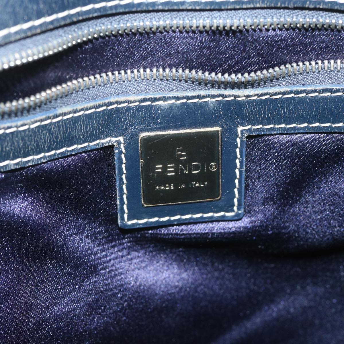 FENDI Zucchino Canvas Hand Bag Navy63193