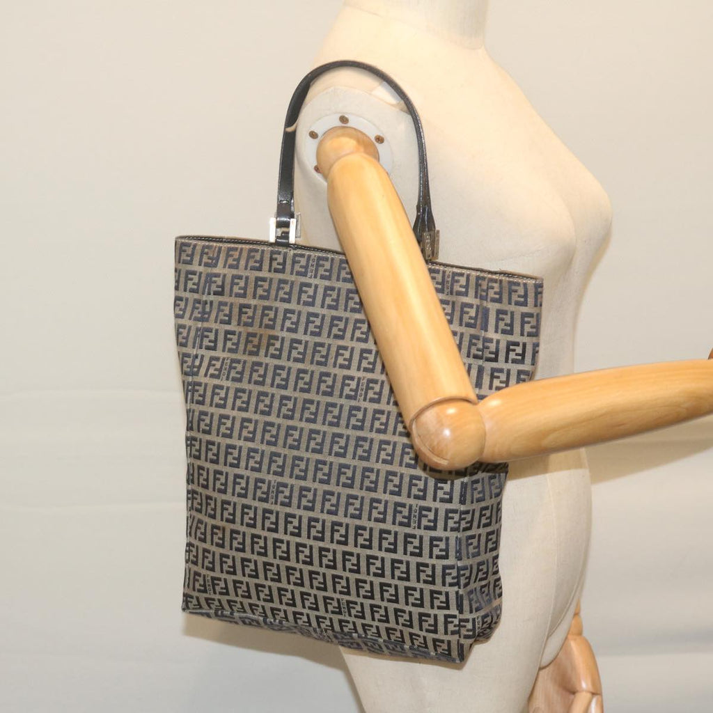 FENDI Zucchino Canvas Hand Bag Navy63193
