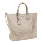 PRADA Hand Bag Leather 2way Beige  63197