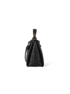 Bottega Veneta Calf Piazza Small Tote Bag Black