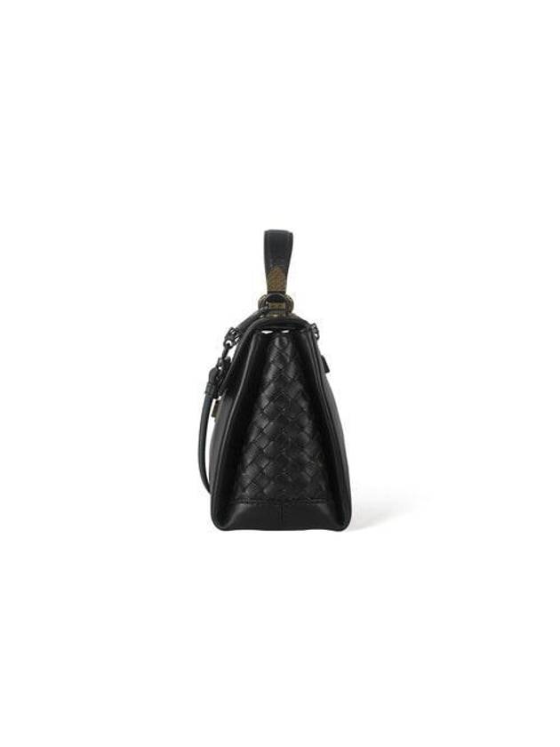 Bottega Veneta Calf Piazza Small Tote Bag Black