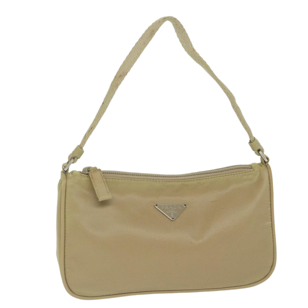 PRADA Accessory Pouch Nylon Beige  63225
